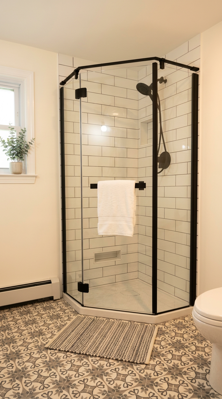 Neo-Angle Subway Tile Shower
