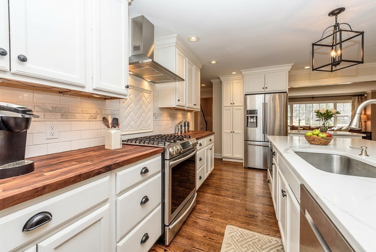 Classic White Galley Kitchen